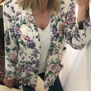 S.L. Fashions oversized floral blazer
